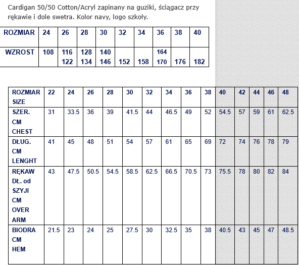 Sweter (cardigan) SzdDz kl. VII-VIII - obrazek 2
