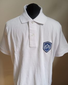 Polo białe krótki rękaw z tarczą SzdCh kl. VII-VIII