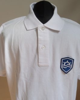 Polo białe krótki rękaw z tarczą SzdCh kl. VII-VIII