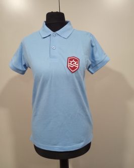 Polo niebieskie SzdDz krótki rękaw z tarczą