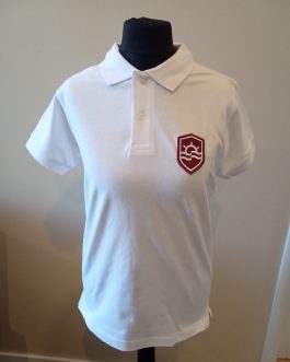 Polo białe krótki rękaw z tarcza SzdDz kl. VII-VIII